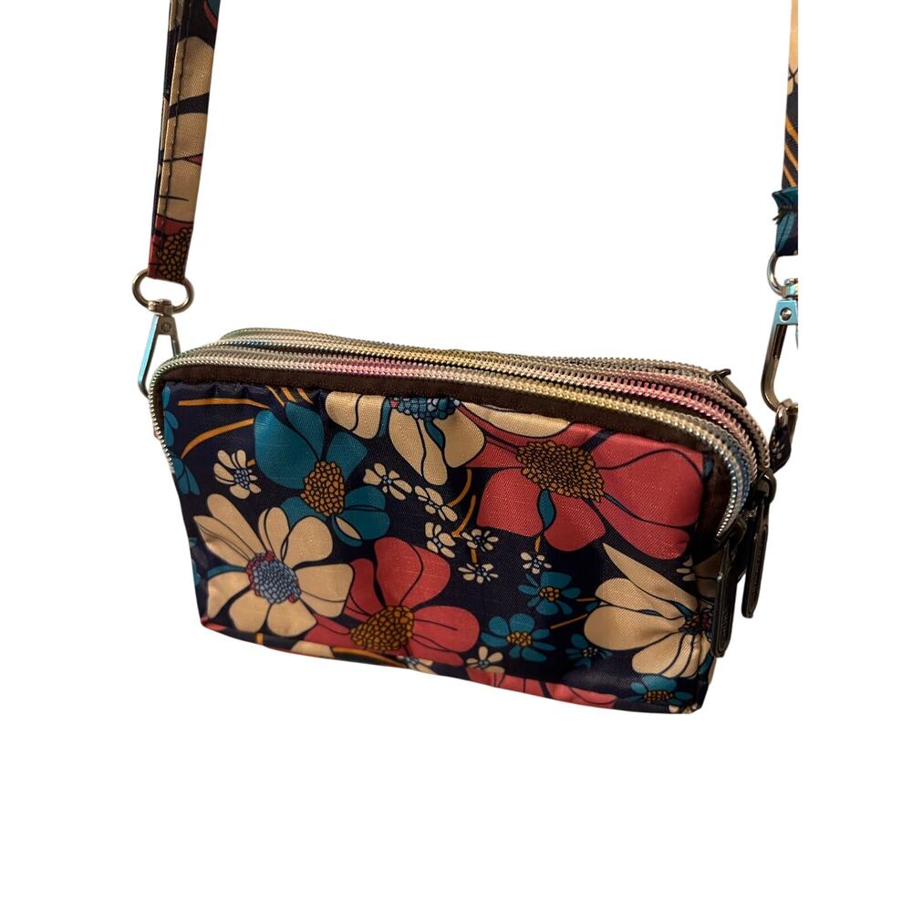 Shukaluo Small Floral Crossbody Purse Vera Bradley Style | Navy Blue | 7x3.5x2.5